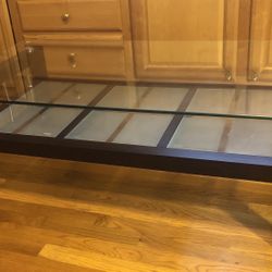 New Two Layers Glasses Coffee Table