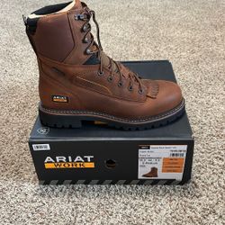 Ariat 8in Work Boot SZ 10.5 Copper Brown Longview