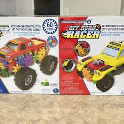 New The Learning Journey Techno Gears Monster Truck & Off Road Racer 2 Pack