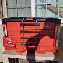 Milwaukee Packout 4 Drawr Toolbox With Dividers Brand New Never Used. Hablo Español 