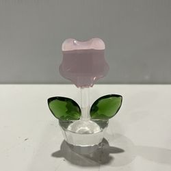 Avon Glass Floral Pansy Figurine - 3.5in