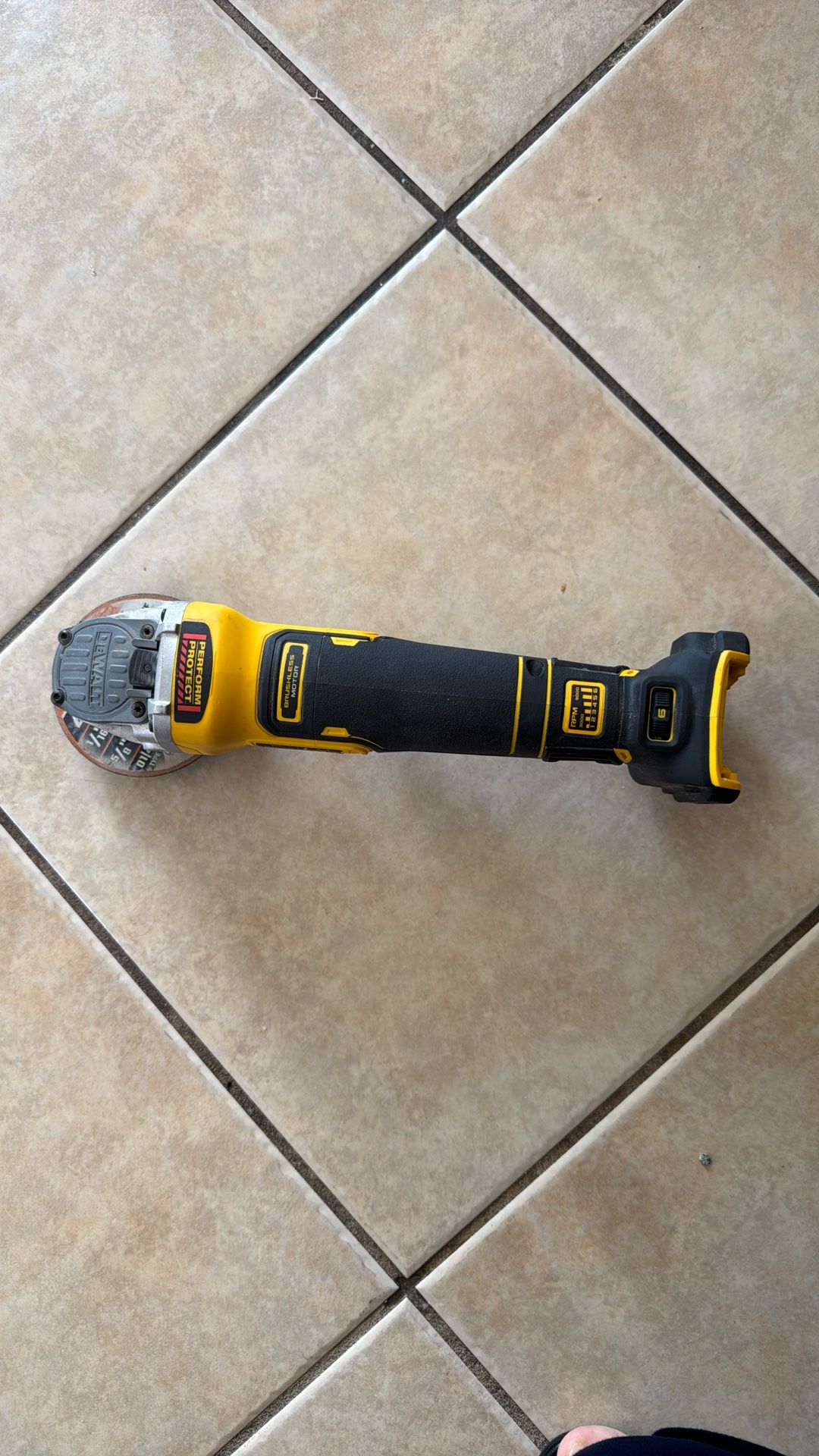 DeWalt cordless angle grinder