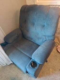 Mcombo Power Swivel Glider Recliner Chair w/ USB Cup Holder
