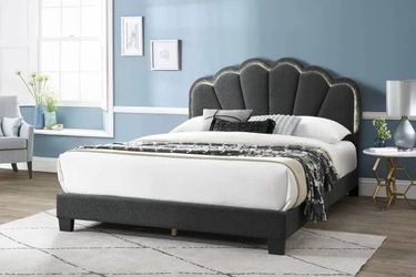 Queen Size led light Bed with Orthopedic Mattress Included