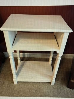 Vintage Wood Side Table or Nightstand