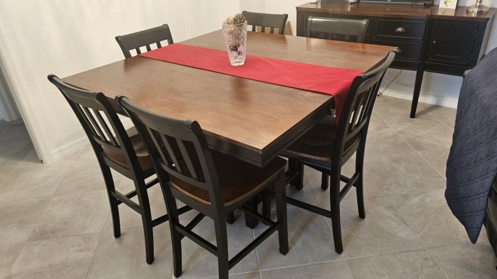 Dining Set, Table, Chairs, and Server