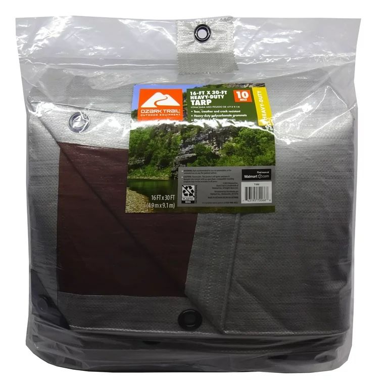 Ozark Trail Heavy-Duty Tarp, 16’ x 30’, Material PE - 16' x 30'
