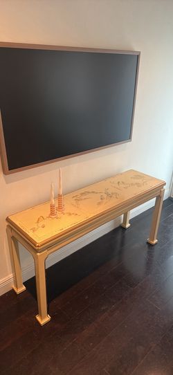 Tv Console Vintage Hand Painted
