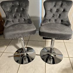 Velvet Barstools 