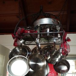 Beautiful Hanging Canopy Pot Rack. 