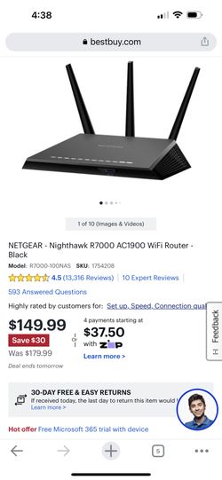 Netgear - Nighthawk R7000 AC1900 Wifi Router