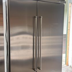 Kitchen Aid 48”Wide Built In stainless Steel Side By Side Refrigerator 