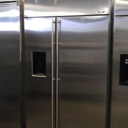 GE MONOGRAM 48”WIDE STAINLESS STEEL BUILT IN REFRIGERATOR 