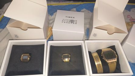 Digital watch rings, Casio gshock, Timex Margiela MM6
