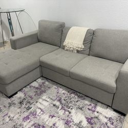 Gray Sleeper Sofa (like-new)