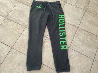 Preowned Hollister Y2K Gray Sweatpants Size Men’s Large Open Bottom Relaxed Style
