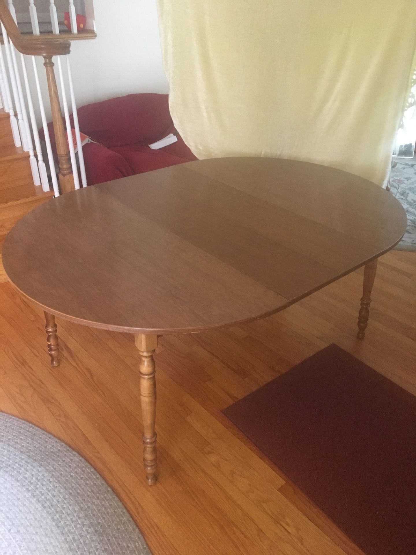 Vintage Walter Of Wabash Maple Formica Dining Table With Two Leafs