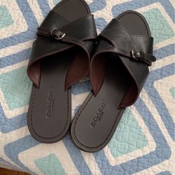 Brand New Coach Leather Sandals 