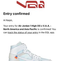 Nike Off White VAA Jordan 1 - Size 13