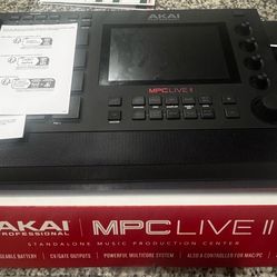 Akai MPC Live II Sampler & Sequencer 16 Pad Triggers Rechargeable Battery