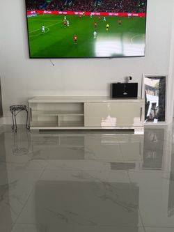 Gloss White TV Stand Media Console