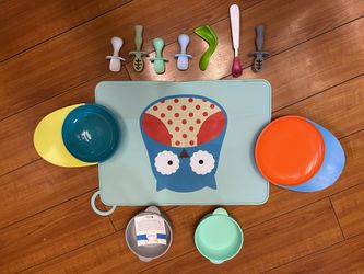 Baby Plate, Bowl, Mat and Spoons