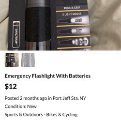 LARGE FLASHLIGHT 12””-14” Not Sore.