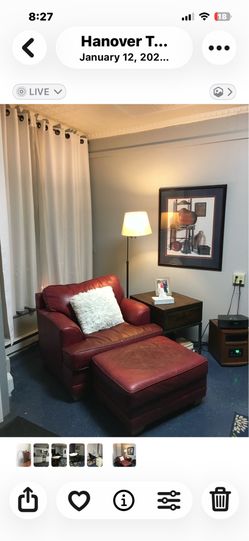 Lazyboy Leather Chair & Ottoman