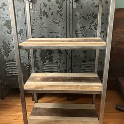 Metal Shelving w/Wood Shelving