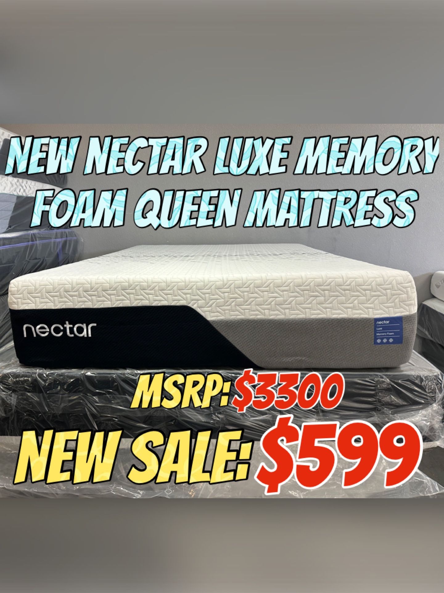 NEW NECTAR LUXE MEMORY FOAM QUEEN MATTRESS
