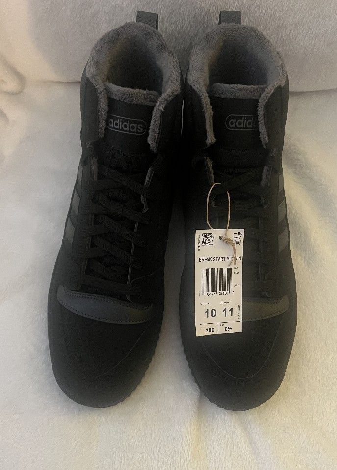 adidas Unisex Break Start Mid Top Winterized Sneaker