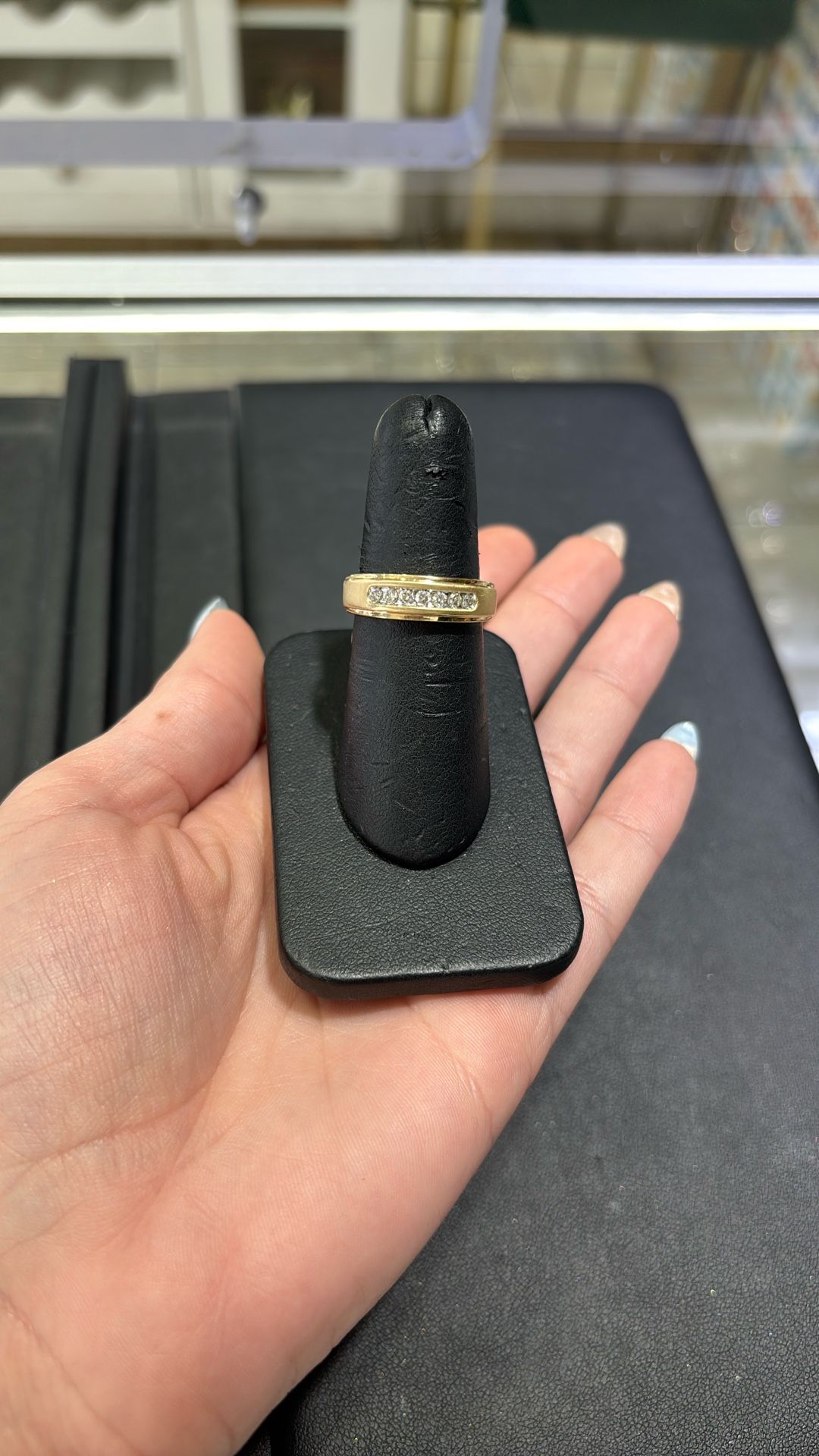 10kt Wedding Band Ring Diamond