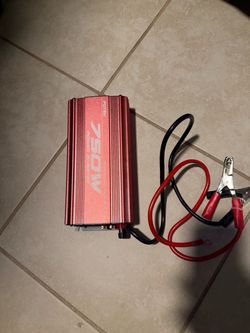 POTEK 750W Power Inverter (12V DC to 120V AC) + Heavy-Duty Battery Clamps