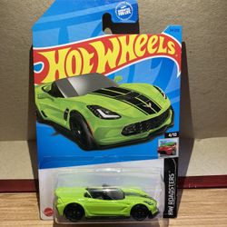 Hot Wheels / Corvette C7 Z06 Convertible / Lime Green