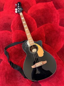 Fender Acoustic/Electric Bass Guitar Black