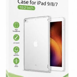 Clear Silicone Case + Tempered Glass Screen Protector for iPad 9