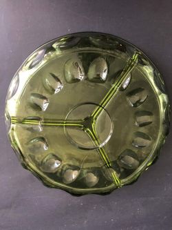 Indiana Glass Thumbprint Relish Tray