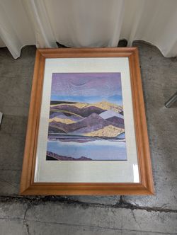 Brown Wood Abstract Framed Picture