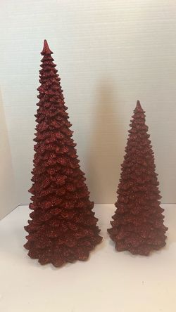 HD design Holiday red sparkly Christmas trees