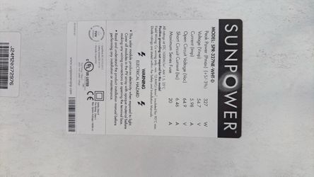 Sunpower solar system