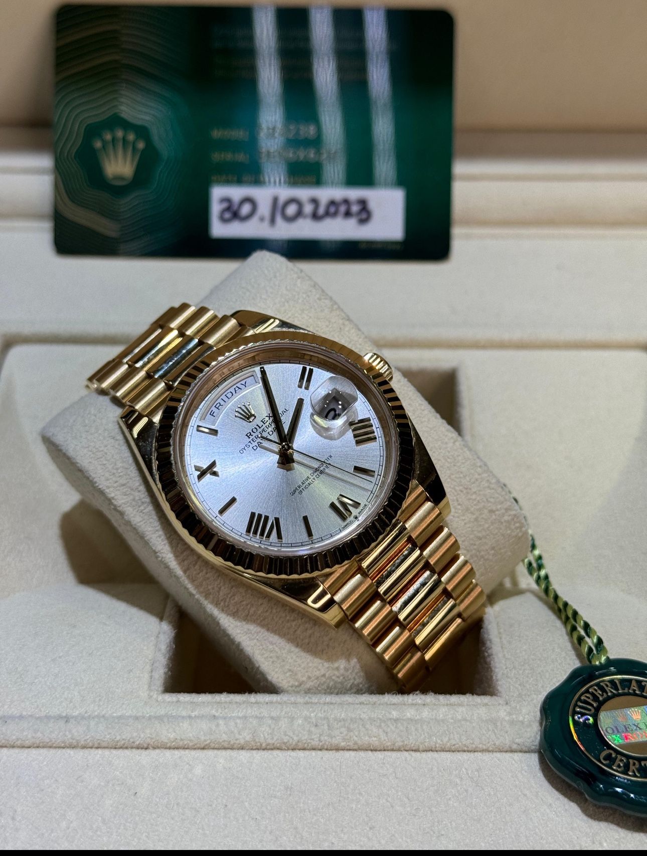 Rlxx presidential yellow gold 18k silver Collectibles