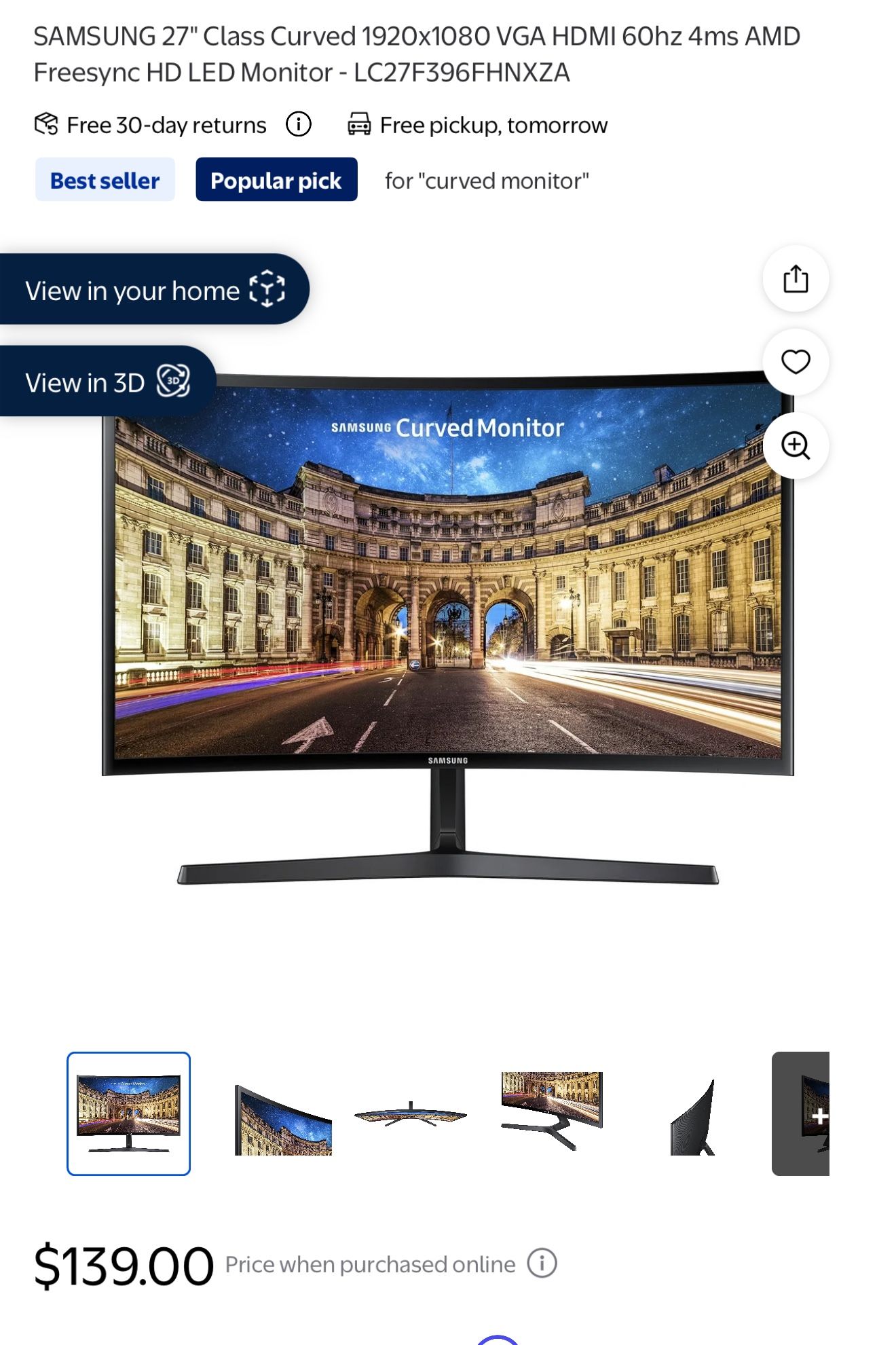 Gaming Samsung Monitor 27”