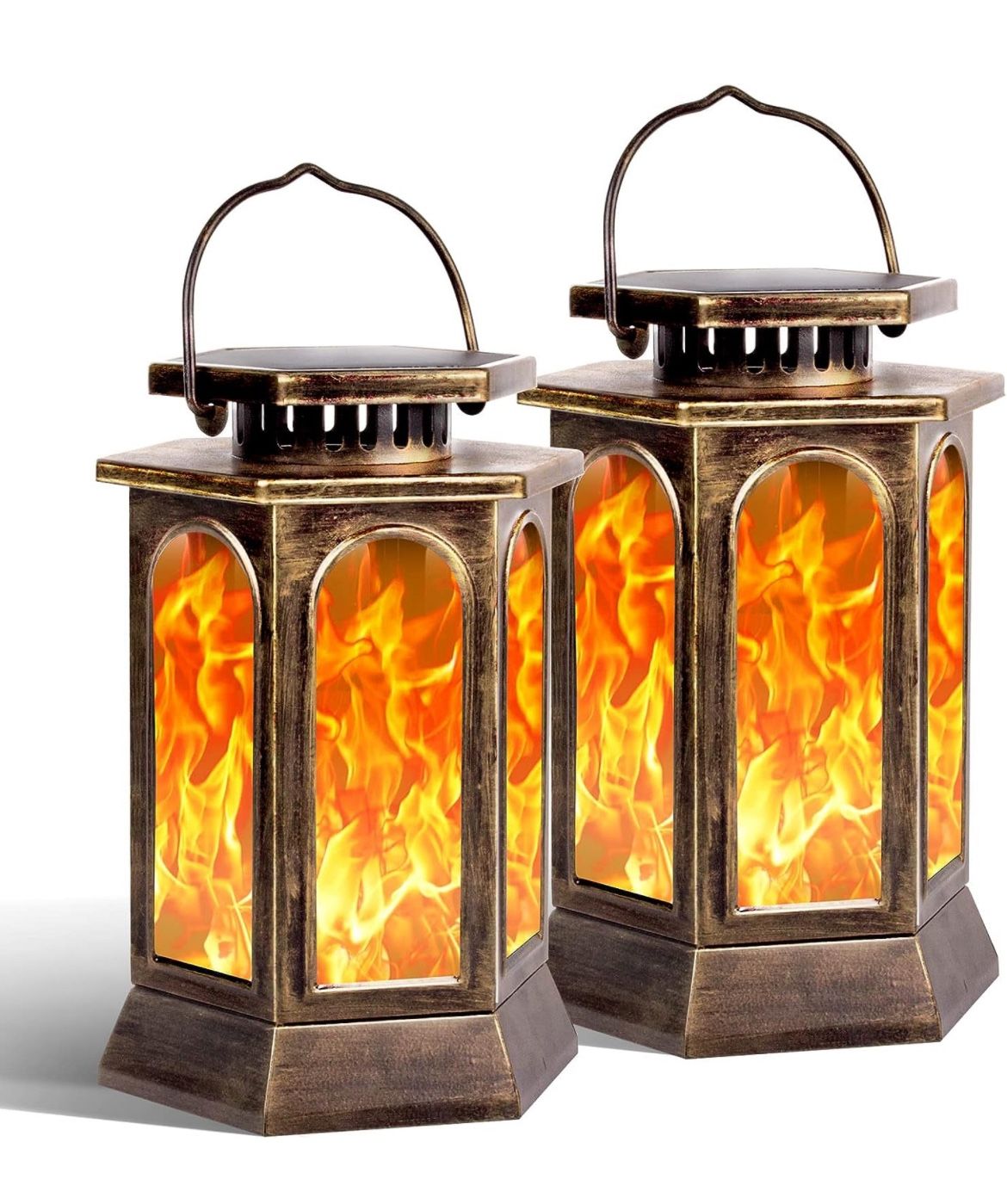 Walensee Solar Lights Outdoor With Flickering Flame