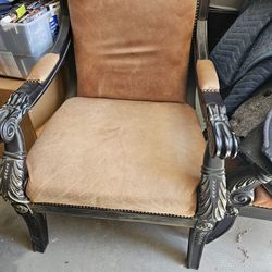 All Leather Gothic Vintage Chair Set