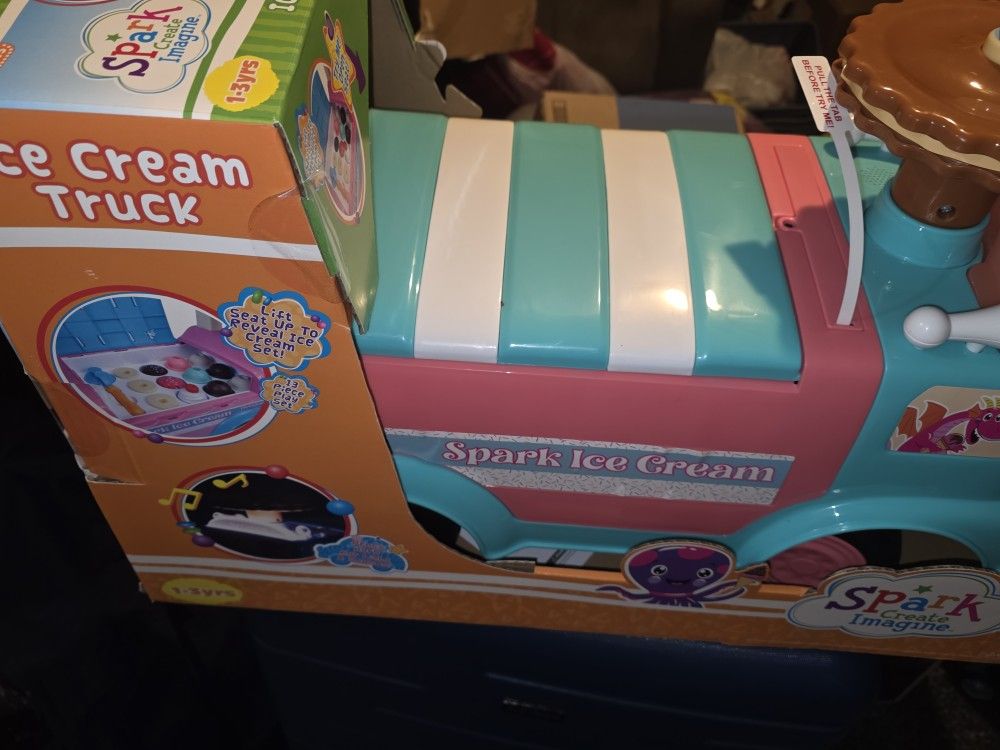 Ice Cream Truck Ride On And Remote Control Car $30 A Piece Or $60 For Both