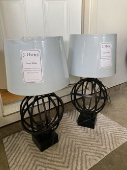 two living room lamps. Very good condition with plastic still on