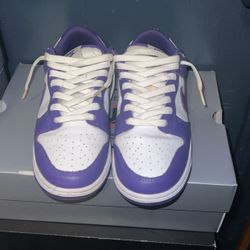 Royal Purple Dunks Size 8.5