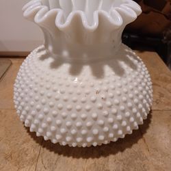 Fenton Milk Glass Hurricane Lamp Shade