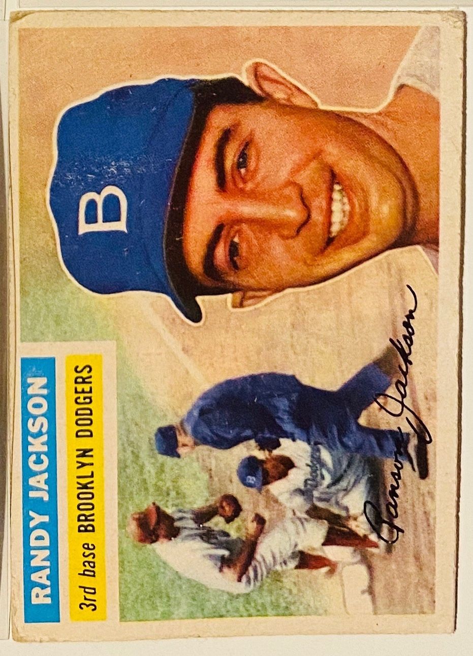 1956 Topps Randy Jackson Brooklyn Dodgers Auto Print