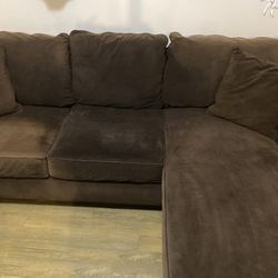 Brown Comfy Clean Couch -Sectional-moving 